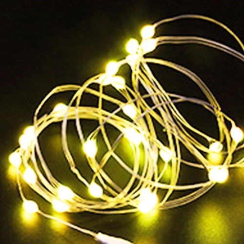 Zestaw 10 lampek LED do butelek wina z korkiem Ciepły biały