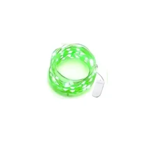 Lampki LED na druciku z baterią guzikową – mini girlanda do DIY Zielony