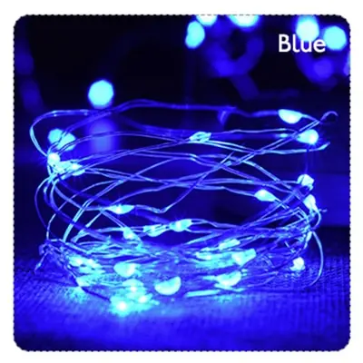 Lampki LED na druciku miedzianym – nastrojowa girlanda na baterie Niebieski