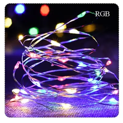 Lampki LED na druciku miedzianym – nastrojowa girlanda na baterie Rgb