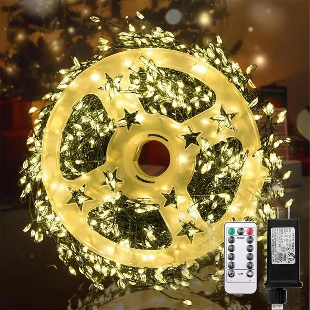 Lampki LED w kształcie petard z pilotem RGB do dekoracji wesel i imprez Ciepły biały