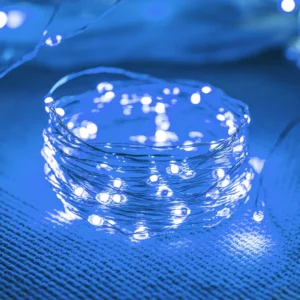 Lampki LED sznurkowe wodoodporne fairy lights do domu i ogrodu Niebieski