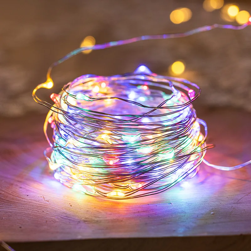 Lampki LED sznurkowe wodoodporne fairy lights do domu i ogrodu Multicolor