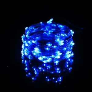 Lampki sznurkowe USB i bateryjne 20–300 LED ciepłe białe do dekoracji domu Niebieski