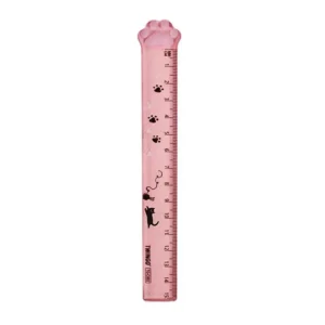 Linijka z kocią łapką do pomiarów i rysowania Różowy