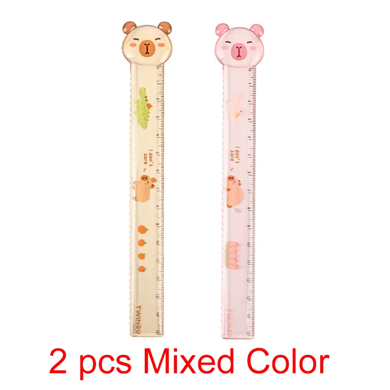 Linijka łapka kota Kawaii, zestaw 1-6 szt. do szkoły Biały