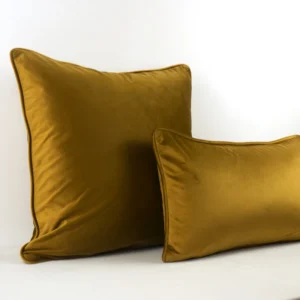 Luksusowa aksamitna poszewka brązowo-złota sofa łóżko 45x45 cm Czekolada
