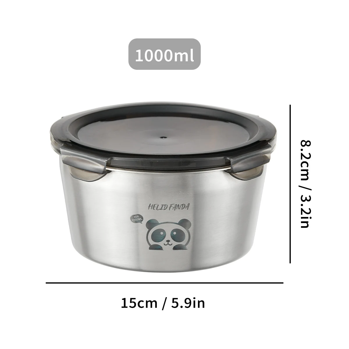 Lunchbox ze stali nierdzewnej szczelny z pokrywką L