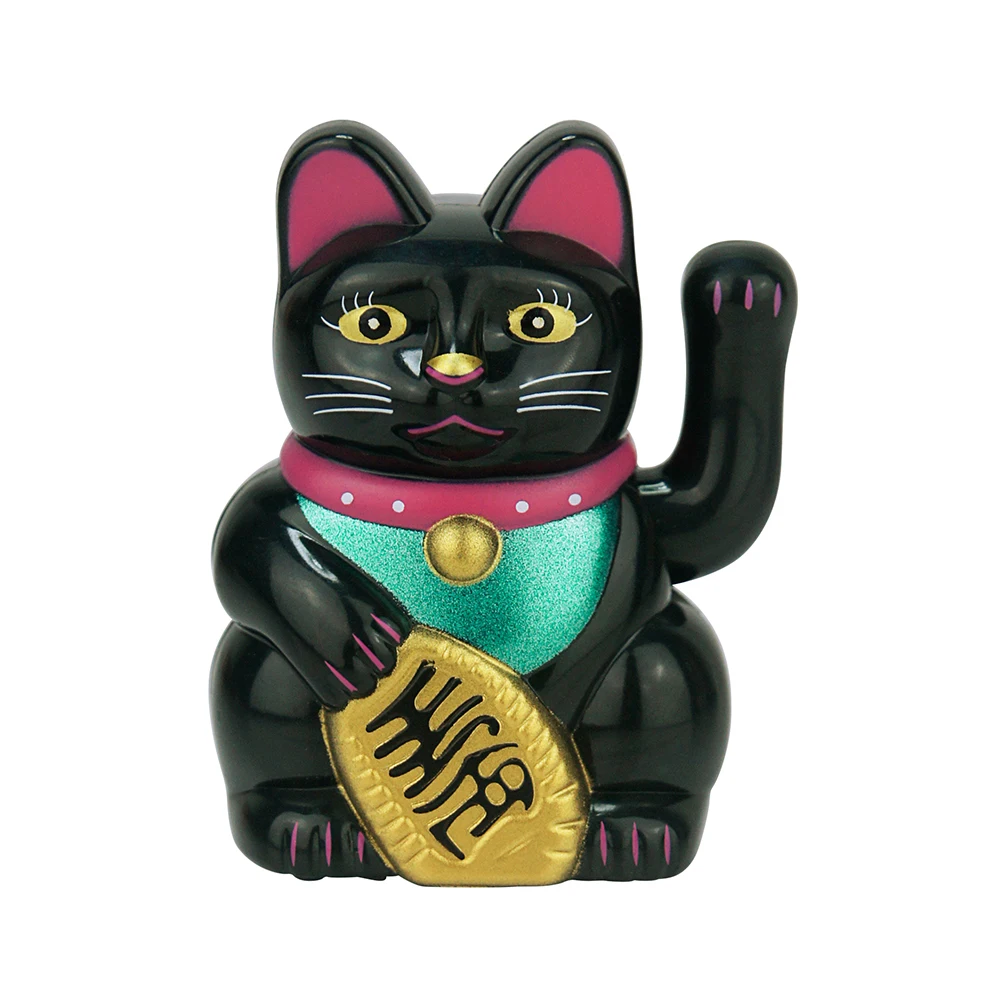 Machający kot solarny Lucky Cat figurka dekoracyjna do domu śliwka