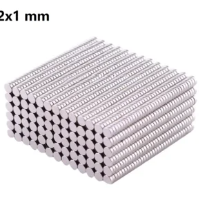 Zestaw małych magnesów dyskowych neodymowych 2x1 mm 50-200 szt. Biały