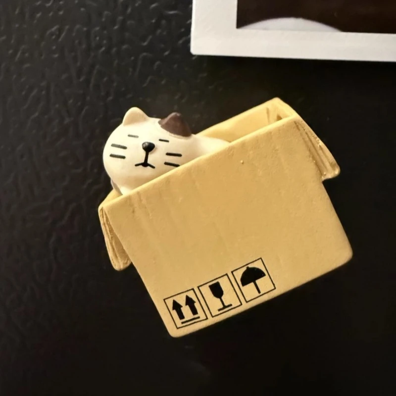 Magnesy na lodówkę w stylu kawiarni miniaturowe ozdoby retro Biały