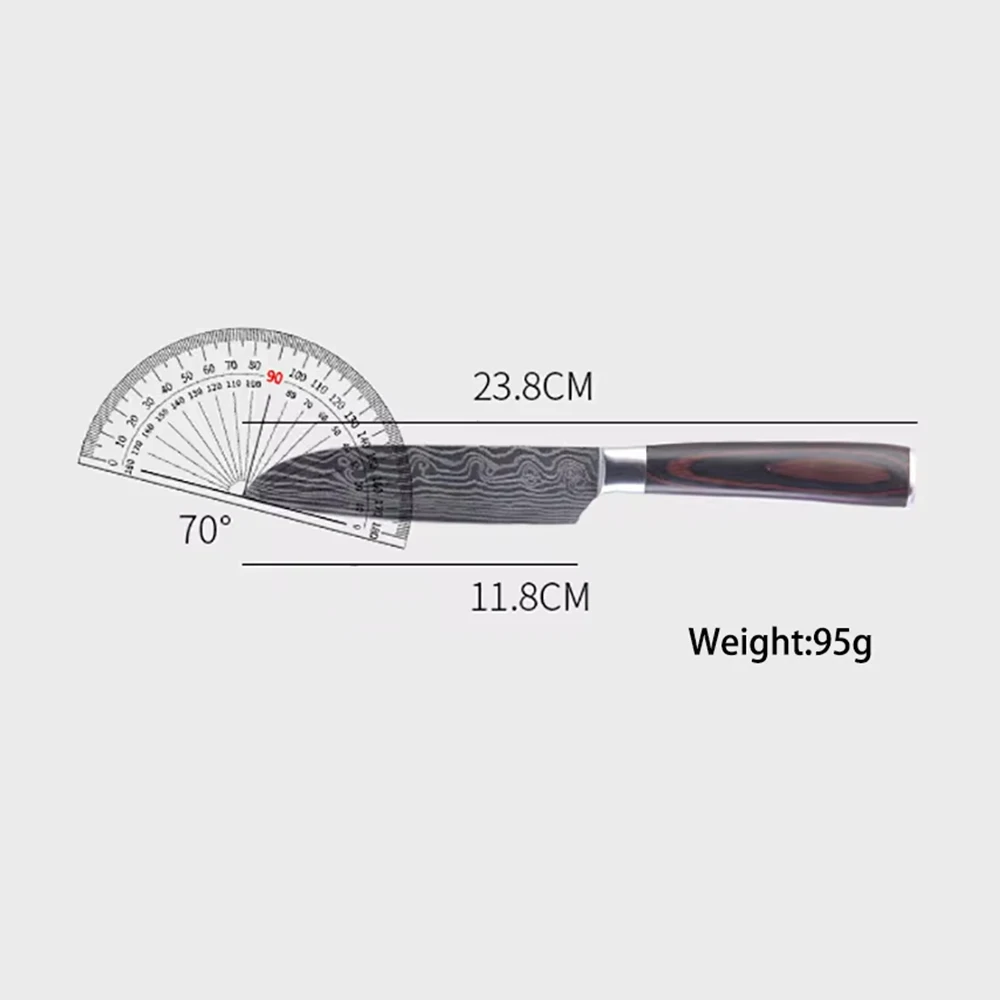 Magnetyczna listwa na noże ze stali nierdzewnej, montaż ścienny 5 inch santoku knife