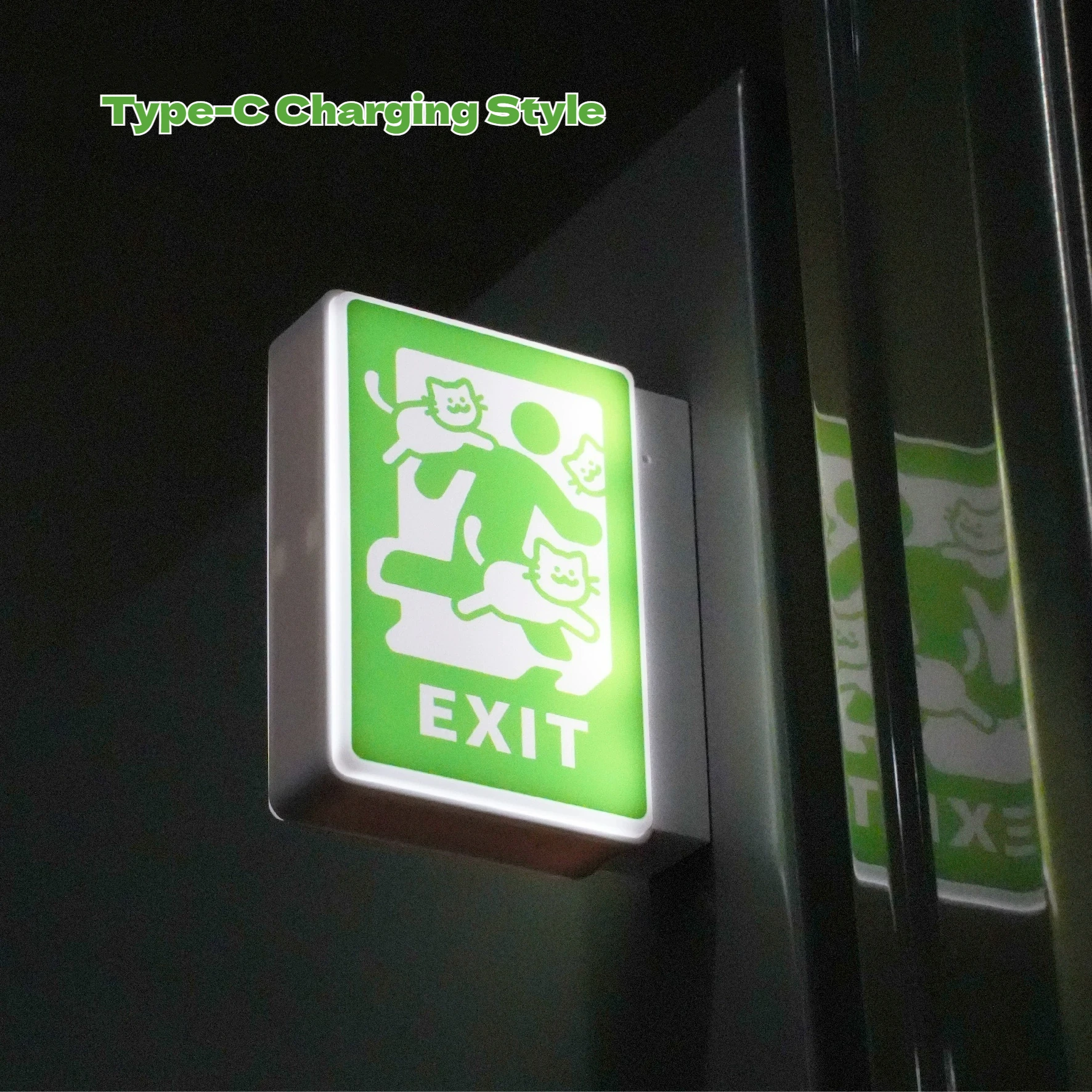 Magnetyczne lampki na lodówkę z kotkiem — świecący lightbox Biały