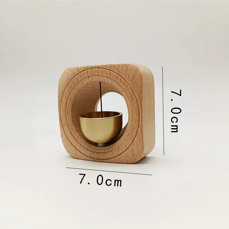 Magnetyczny dzwonek wietrzny z drewna bukowego Khaki