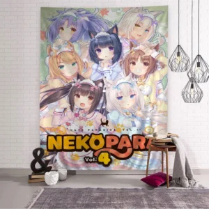 Makata na ścianę z kotem anime Khaki