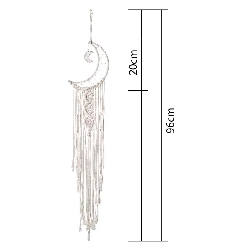 Makatka makramowa wisząca dekoracja ścienna boho do pokoju 96cm