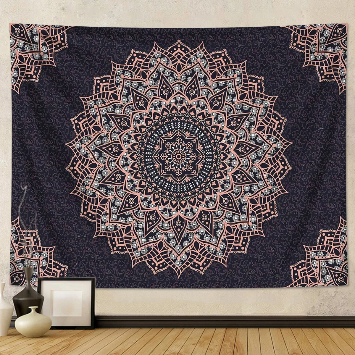 Makatka mandala - dekoracja ścienna boho Bu 1