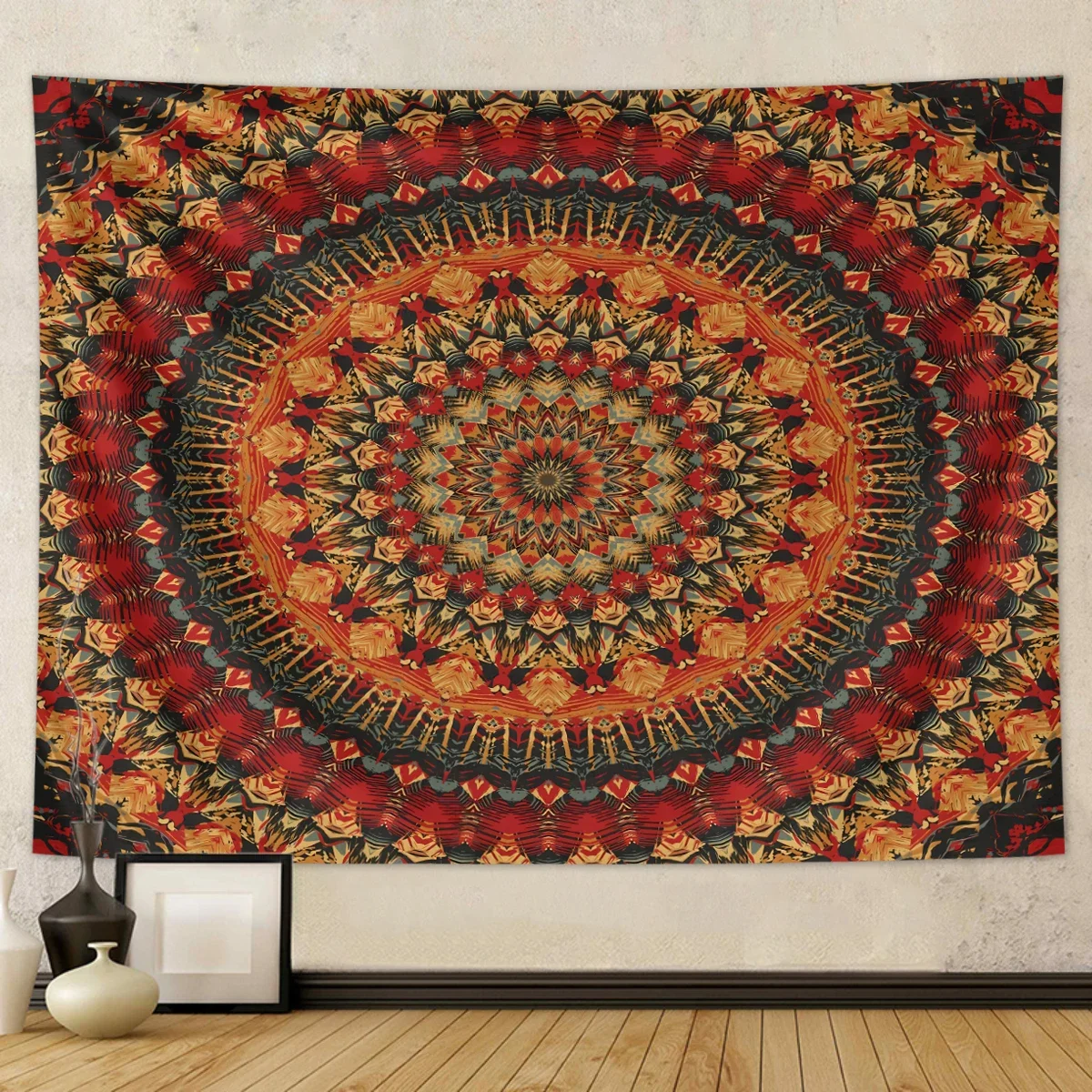 Makatka mandala - dekoracja ścienna boho Bu 12