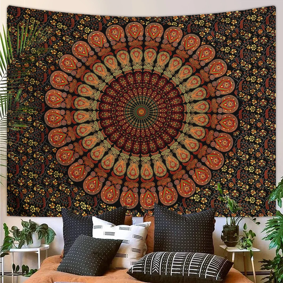 Makatka mandala - dekoracja ścienna boho Bu 2