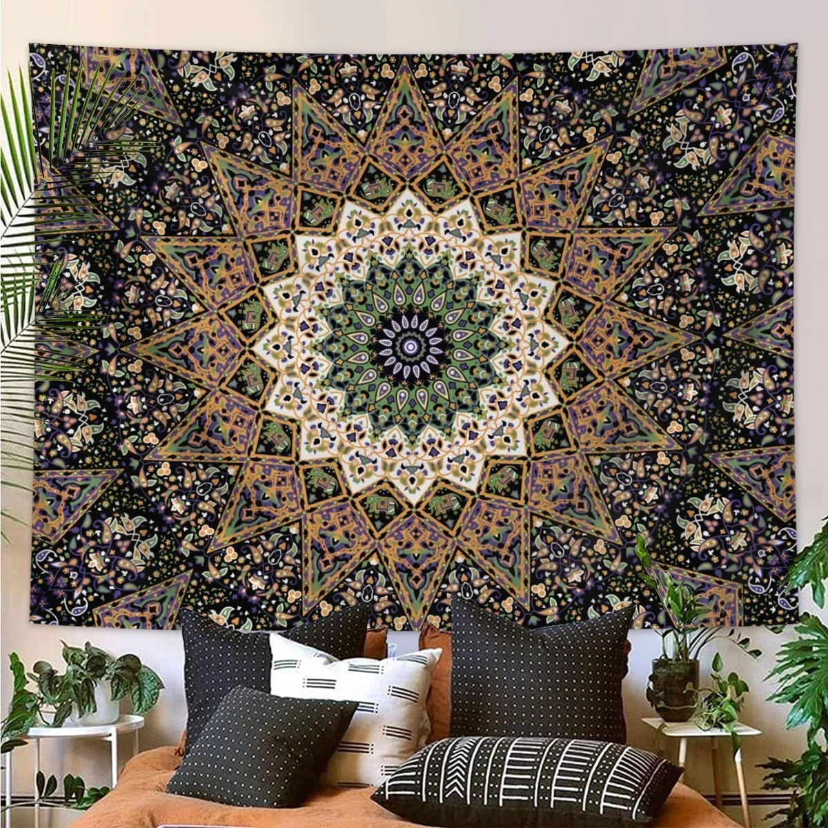 Makatka mandala - dekoracja ścienna boho Bu 3