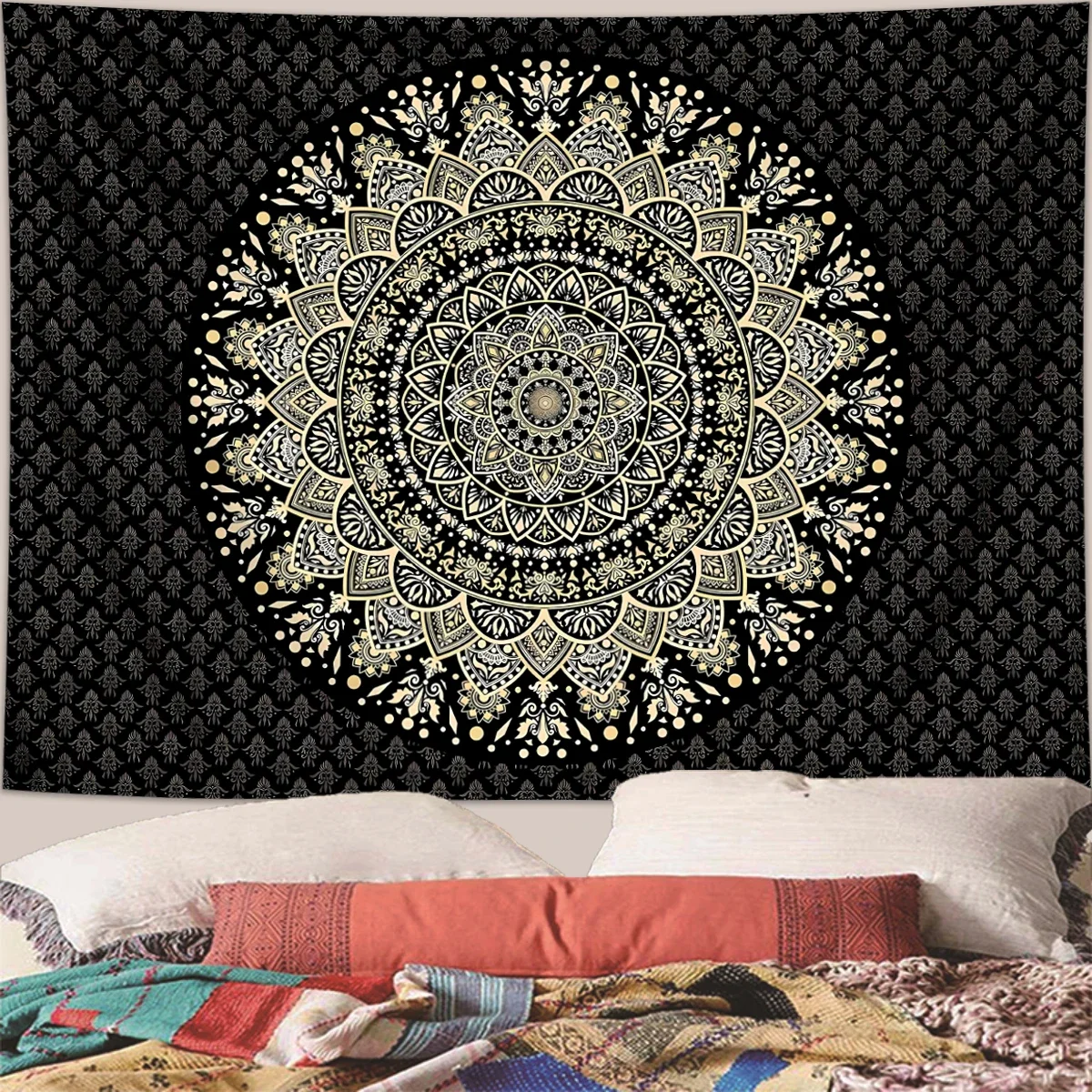 Makatka mandala - dekoracja ścienna boho Bu 4