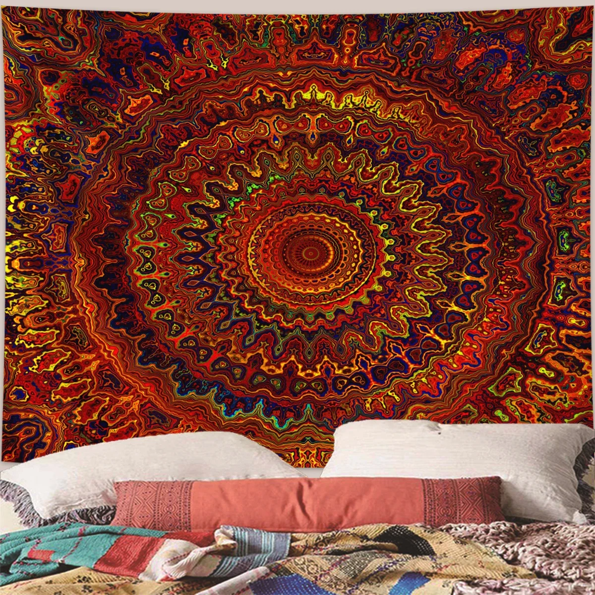Makatka mandala - dekoracja ścienna boho Bu 6