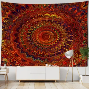 Makatka mandala na ścianę w stylu boho hippie Morela
