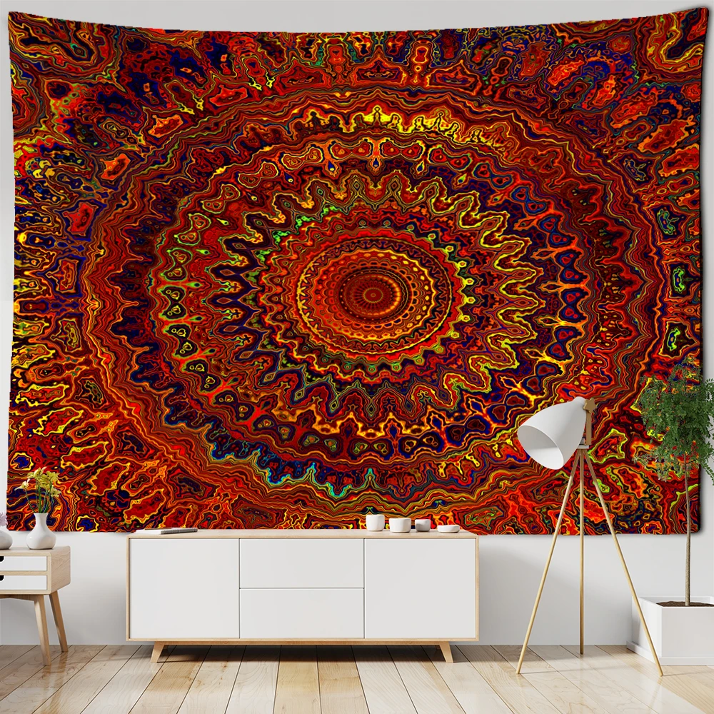 Makatka mandala na ścianę w stylu boho hippie Morela