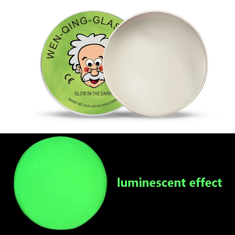 Masa sensoryczna luminescencyjna w puszce — fidget playdough dla dorosłych Biały