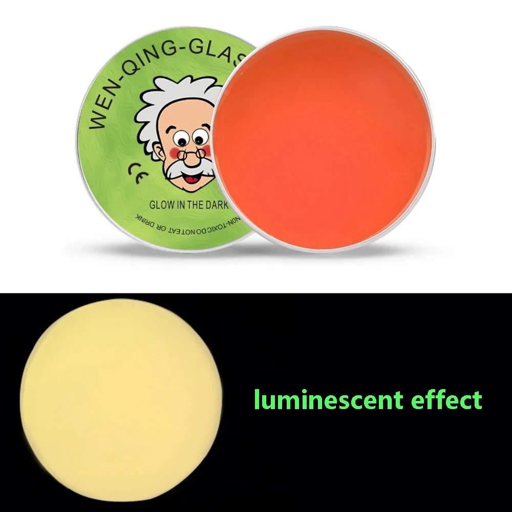 Masa sensoryczna luminescencyjna w puszce — fidget playdough dla dorosłych Czerwony