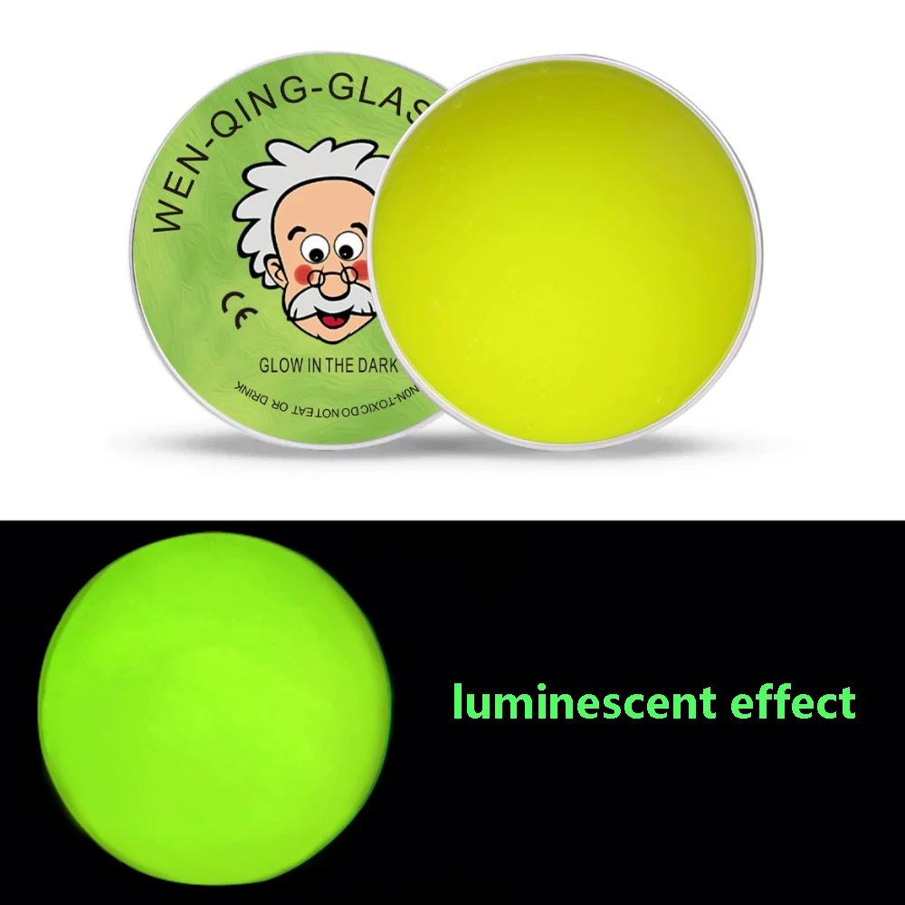 Masa sensoryczna luminescencyjna w puszce — fidget playdough dla dorosłych żółty