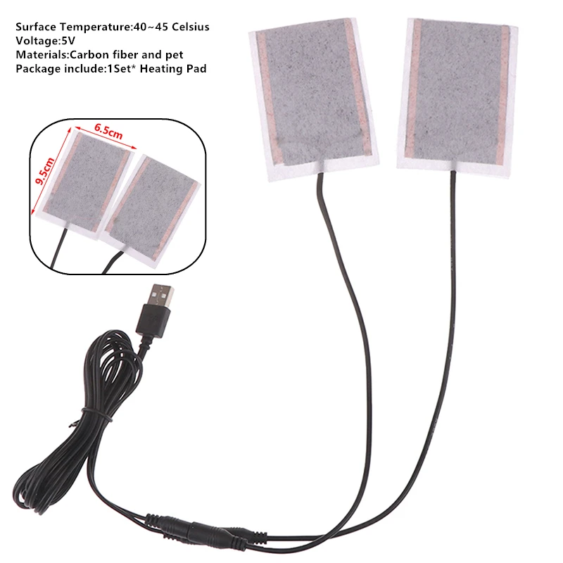 Mata grzewcza z włókna węglowego 30x30 cm USB Fioletowy