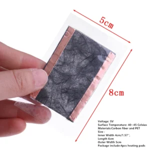 Mata grzewcza z włókna węglowego 30x30 cm USB Lawenda