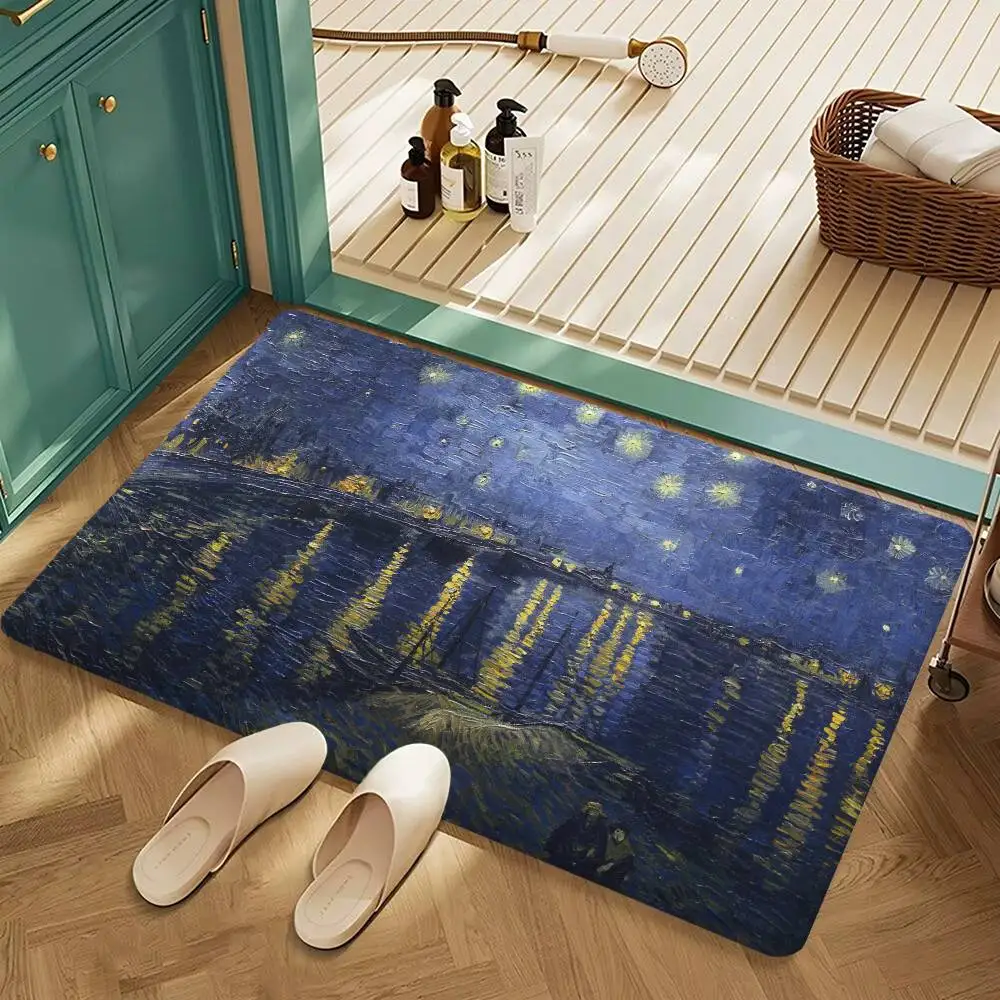 Mata łazienkowa antypoślizgowa Gwiaździsta noc Van Gogh Z2