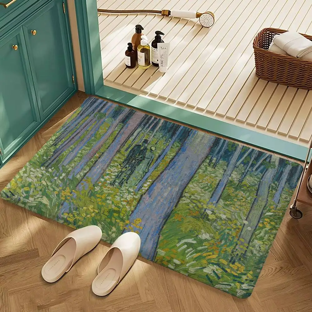 Mata łazienkowa antypoślizgowa Gwiaździsta noc Van Gogh Z4
