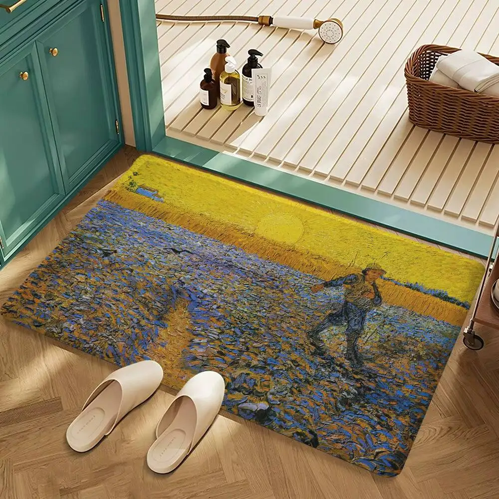 Mata łazienkowa antypoślizgowa Gwiaździsta noc Van Gogh Z7