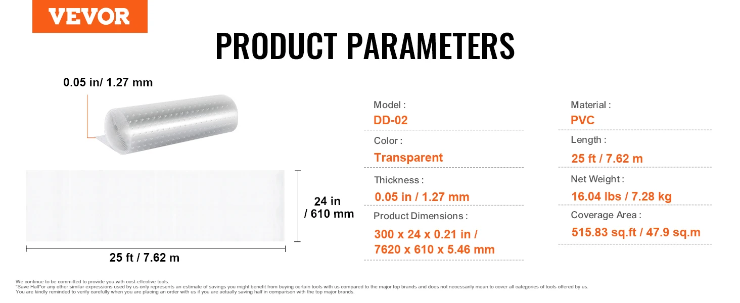 Ochronna mata PVC pod drzwi — osłona dywanu przed pazurami kota żółty