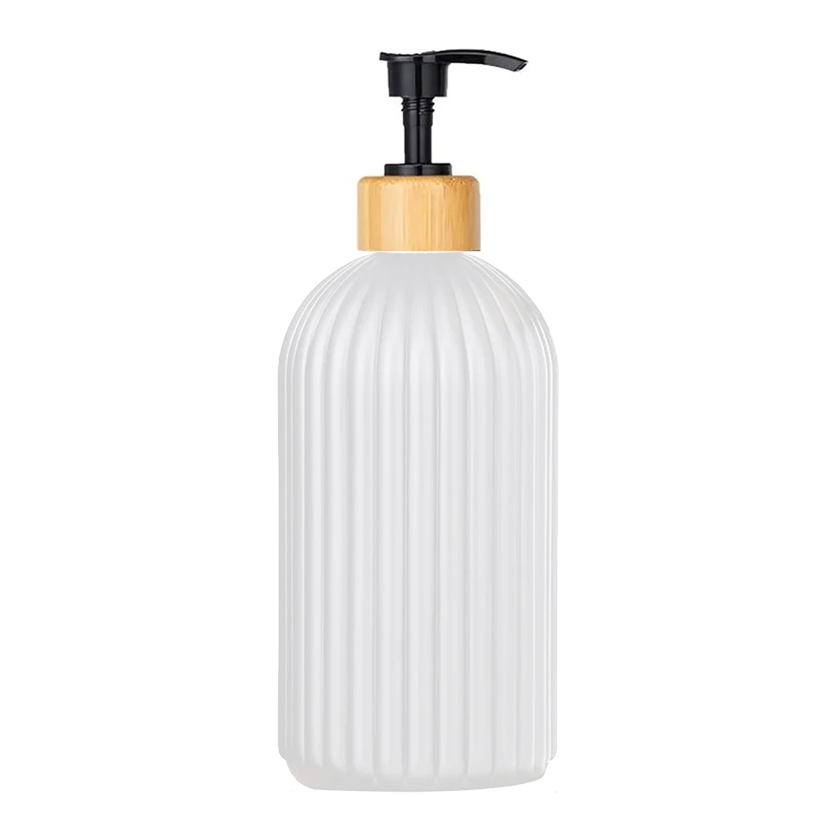Matowy dozownik mydła i szamponu pod prysznic 500 ml Biały