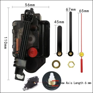 Mechanizm wahadłowy Young Town 12888 do zegara ściennego z wskazówkami Biały