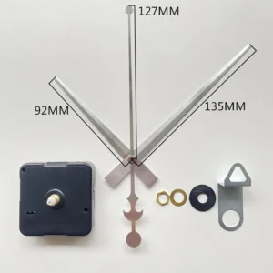 Mechanizm zegara ściennego 5168S z cichym napędem kwarcowym – wał 12 mm Armijna zieleń