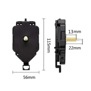 Mechanizm zegarowy wahadłowy cichy kwarcowy wałek gwintowany DIY Czerwony