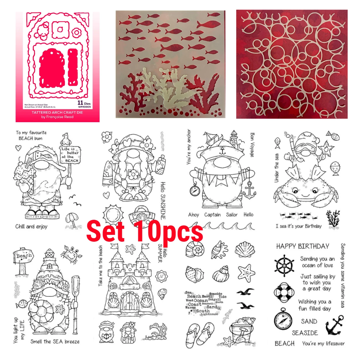 Metalowe wykrojniki i stemple do scrapbookingu M8307 m8317 a set 11