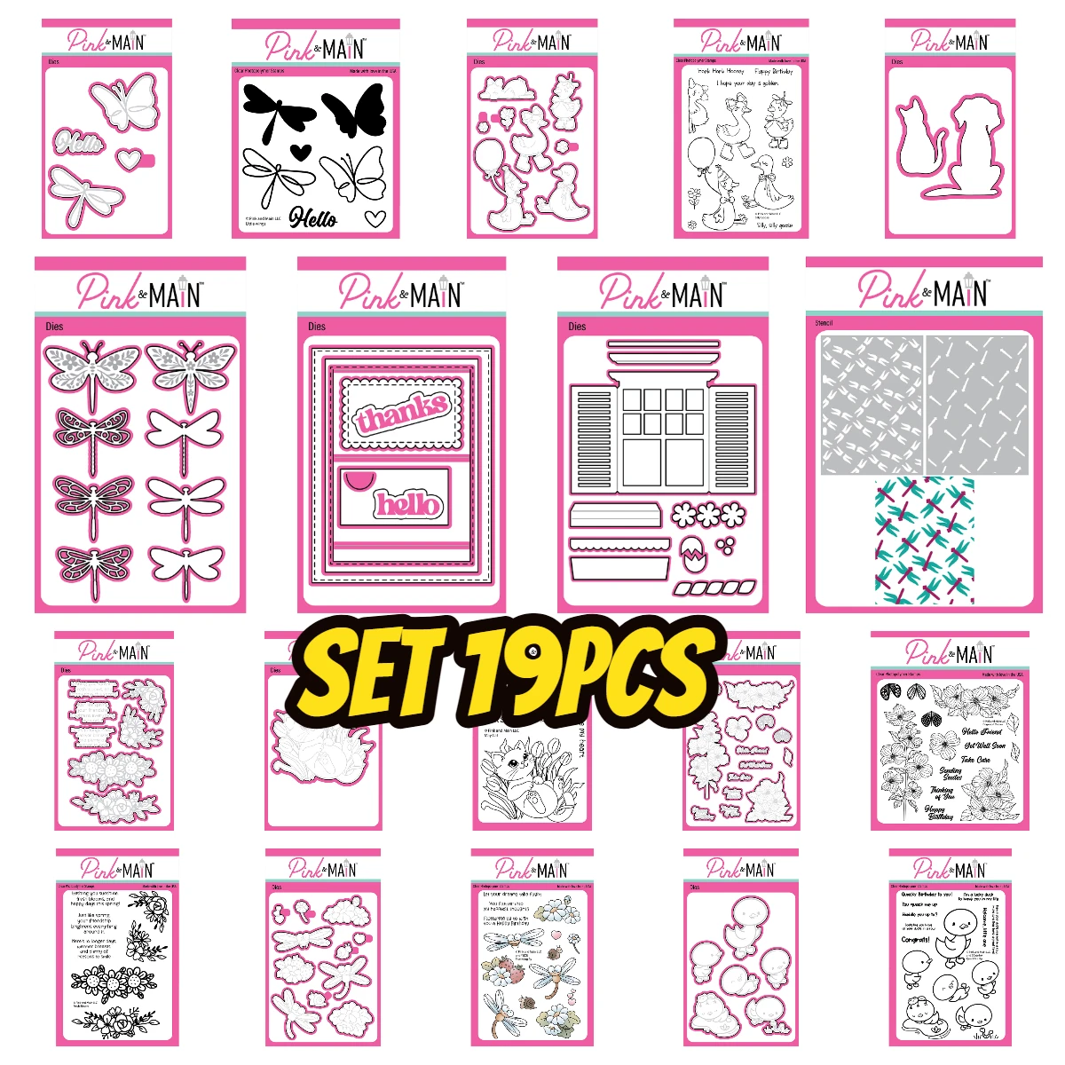 Metalowe wykrojniki i stemple do scrapbookingu M8540 m8551 a set 19
