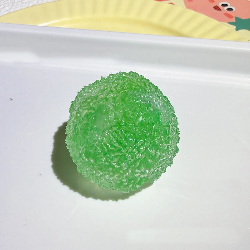 Miękka kulka lodowa squishy rozciągliwa mochi antystresowa Zielony fluorescencyjny