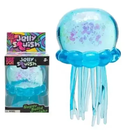 Miękka zabawka sensoryczna squishy do ściskania – meduza i kostka antystresowa Armijna zieleń