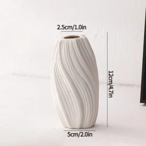 Mini ceramiczny wazon z kolorowym szkliwem — ozdoba biurka Khaki