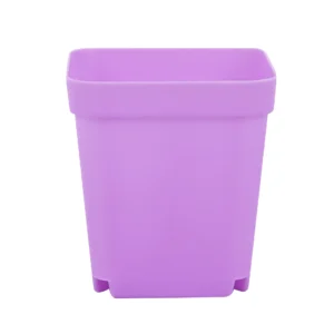 Mini doniczki kwadratowe plastikowe 10 sztuk do sukulentów i sadzonek Burgundia