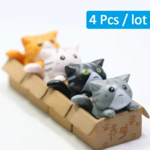 Mini figurka kotka – ozdoba do ogrodu i pokoju dziecka Ciemny szary