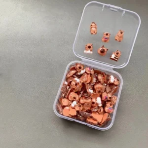 Mini figurki kapibary do bajkowego ogrodu, 100 szt. Mokry
