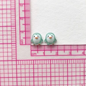 Mini figurki pingwinów z żywicy 100 szt. Jasnozielony